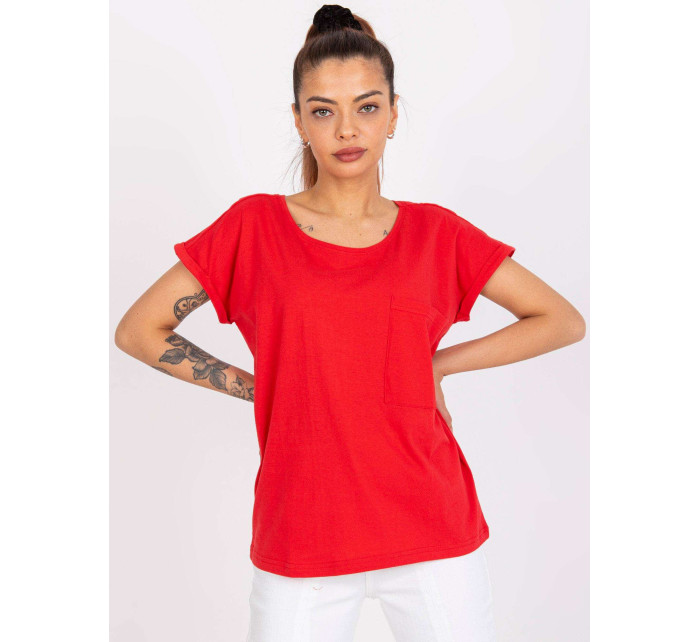 Červené tričko s bavlnou Ventura MAYFLIES
