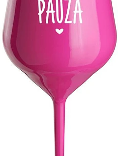MAMINSKÁ PAUZA - ružový nerozbitný pohár na víno 470 ml