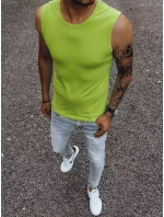 Pánské tričko bez rukávů bez potisku světle zelené Dstreet model 21965033 - FashionStreet