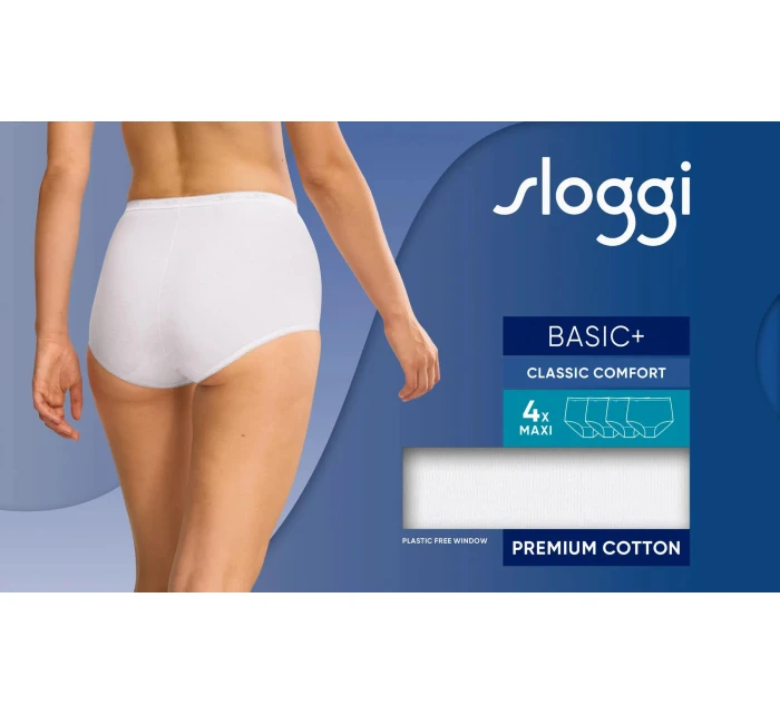 sloggi Basic+ Maxi 4P - WHITE - SLOGGI WHITE - SLOGGI