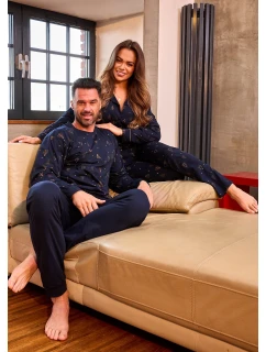 Pyžamo Cornette 482/447 Gold long/r Christmas S-2XL dámske nezapínané