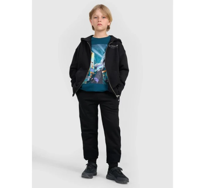 Chlapecká mikina s kapucí model 21817001 - 4F Chlapecká mikina s kapucí model 21817001 - 4F