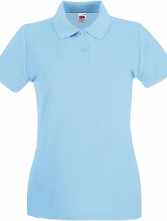 Fruit of the Loom Lady-Fit Premium Polo Dámske piké polo tričko 16.3030 sky blue