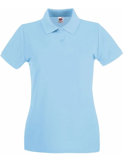 Fruit of the Loom Lady-Fit Premium Polo Dámske piké polo tričko 16.3030 sky blue