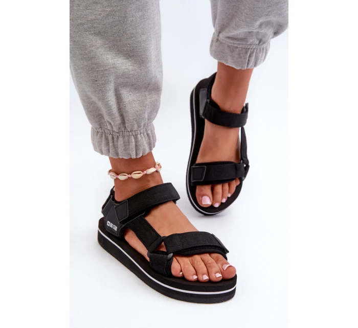 Damskie Sandały Na Platformie Big Star NN274A532 Czarne Damskie Sandały Na Platformie Big Star NN274A532 Czarne