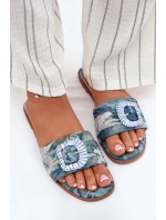 Ploché Dámské Pantofle S Modré model 21696506 - Boto Ploché Dámské Pantofle S Modré model 21696506 - Boto