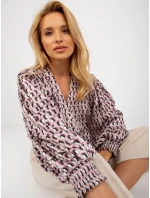 Dámska košeľa LK KS 509017 1.97 biela a ružová - FPrice Dámska košeľa LK KS 509017 1.97 biela a ružová - FPrice