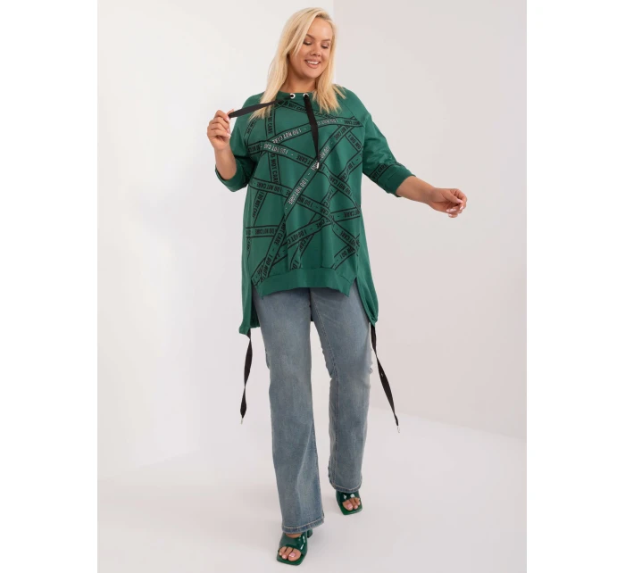 Tunika RV TU model 20190729 ciemny zielony - FPrice Tunika RV TU model 20190729 ciemny zielony - FPrice