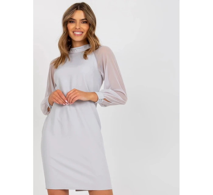 Dámské šaty NU SK model 18837905 Světle šedá - FPrice Dámské šaty NU SK model 18837905 Světle šedá - FPrice