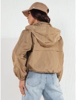 Dámska prechodná bunda s kapucňou GRAUS béžová FashionStreet TY4221