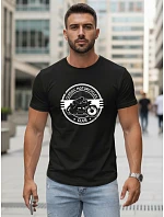 Pánske tričko s potlačou motýľa čierne FashionStreet NX5088R