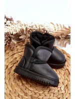 Dětské zimní boty s podšívkou z kožešiny černé model 21645787 - Boto