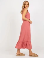 Šaty model 18372050 tmavě růžové - FPrice Šaty model 18372050 tmavě růžové - FPrice