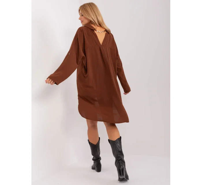 Šaty DHJ SK 13938.02P hnedá