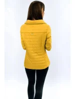 Žltá bunda s vysokým stojačikom (DL016)