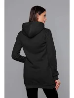 Čierna dámska klokanie mikina (YS10003-3)