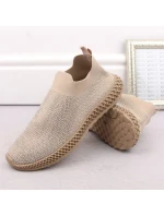 D&A W OLI257A béžová športová obuv so zirkónmi