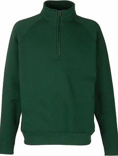 Premium Zip Neck Sweat Mikina s 1/4 zipem model 22458159 bottle green - Fruit of the Loom