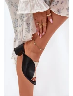 Kožené Dámské Klapky Na Podpatku model 21697462 - Maciejka