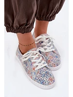 polobotky z přírodního semiše stříbrné model 22101181 - EVENTO