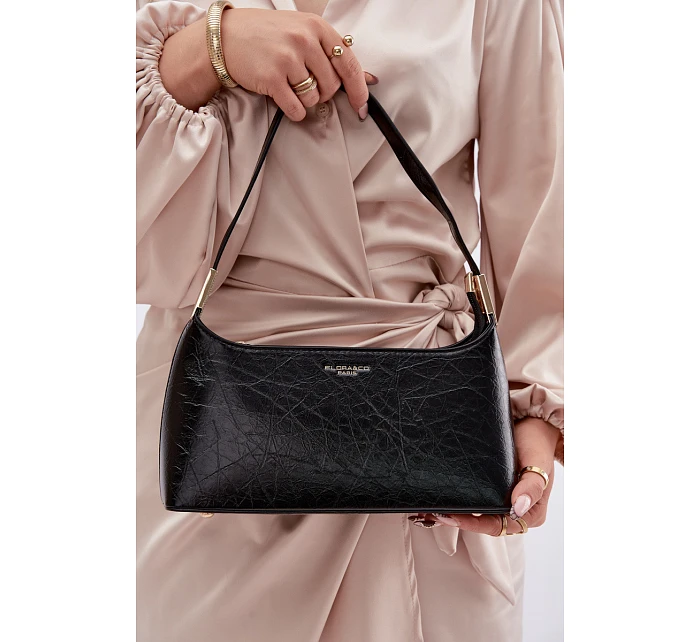 Kožená kabelka Černá model 22111570 - Flora&Co