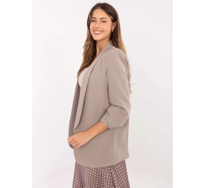 Marynarka IT MA model 21480431 ciemny bezowy - FPrice Marynarka IT MA model 21480431 ciemny bezowy - FPrice