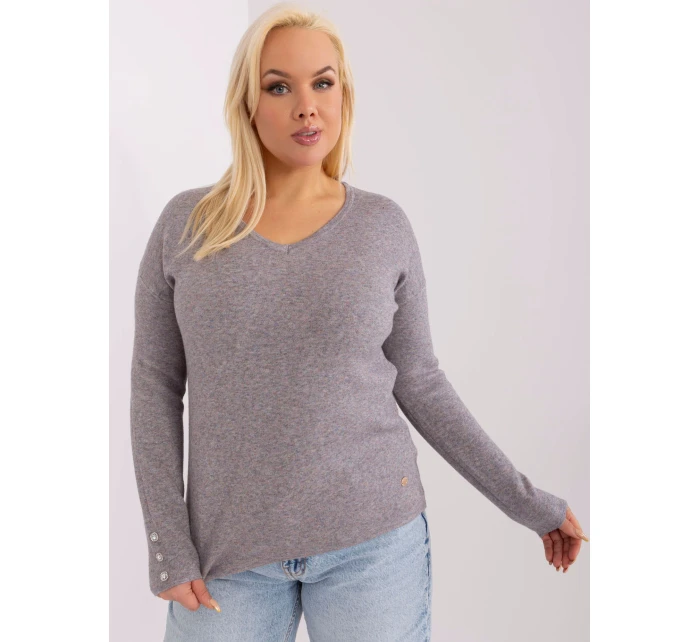 Sweter PM SW model 19319113 ciemny szary - FPrice Sweter PM SW model 19319113 ciemny szary - FPrice