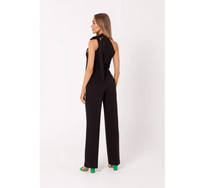 M746 Kombinéza so zaväzovaním za krkom - čierna M746 Kombinéza so zaväzovaním za krkom - čierna