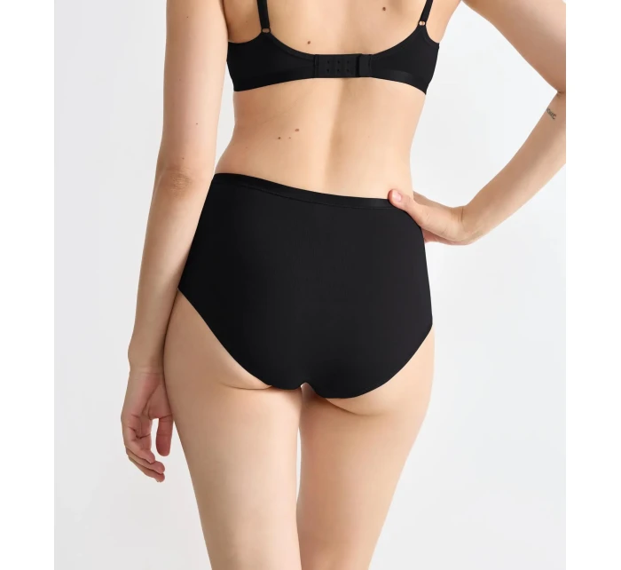 Dámske bavlnené nohavičky GO Daily s vysokým pásom - BLACK - black 0004 - SLOGGI