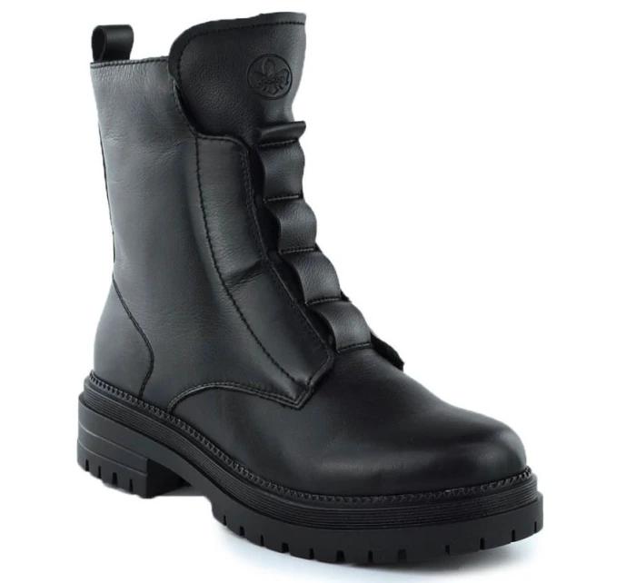 Dámské černé kožené boty model 21905958 - Rieker Dámské černé kožené boty model 21905958 - Rieker