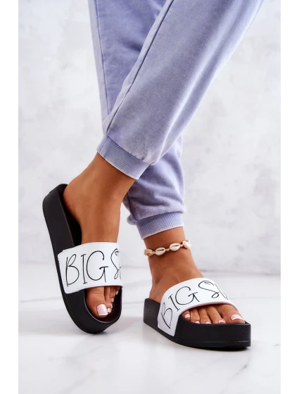 Dámské gumové pantofle Big Star model 21576902 Černobílé - Big Star Shoes Dámské gumové pantofle Big Star model 21576902 Černobílé - Big Star Shoes