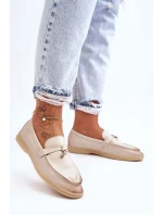 Klasyczne Mokasyny Damskie Beżowe Cortez Klasyczne Mokasyny Damskie Beżowe Cortez