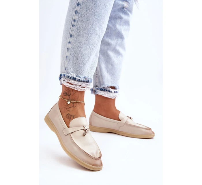 Klasyczne Mokasyny Damskie Beżowe Cortez Klasyczne Mokasyny Damskie Beżowe Cortez
