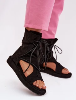 Dámské Sandály Eko Semišové S  a Černé model 21956129 - Boto