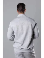 Svetlosivá pánska mikina so stojačikom (68B2002-2)