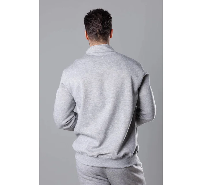 Svetlosivá pánska mikina so stojačikom (68B2002-2)