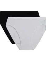 Dámske bavlnené nohavičky 2 ks DIM COTTON BIO MINISLIP 2x - DIM - čierna