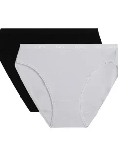 Dámske bavlnené nohavičky 2 ks DIM COTTON BIO MINISLIP 2x - DIM - čierna