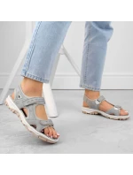 Pohodlné sandále Rieker W RKR674 sivé