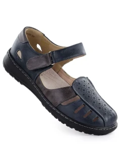 Dámske pohodlné ažurové topánky na suchý zips Unisoft 9955