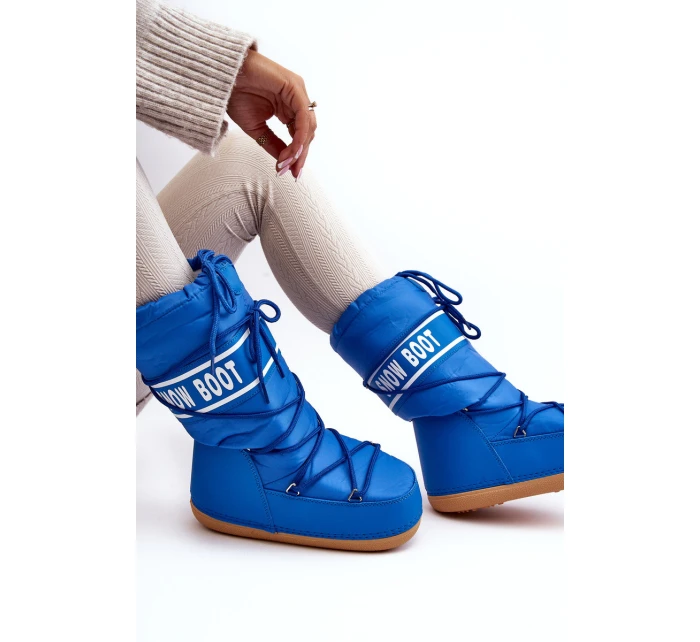 Damskie Wysokie Śniegowce Niebieskie Venila Damskie Wysokie Śniegowce Niebieskie Venila