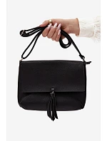 Kabelka typu s třásněmi imitace kůže Černá model 22220941 - Flora&Co Kabelka typu s třásněmi imitace kůže Černá model 22220941 - Flora&Co