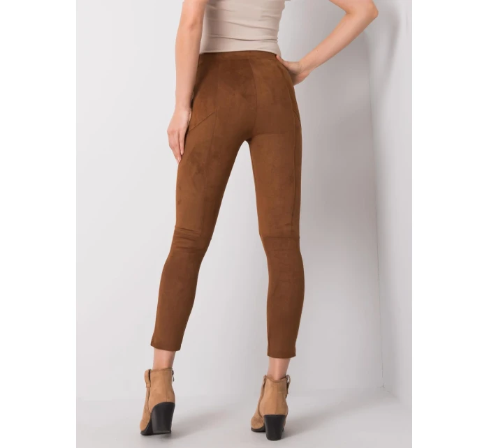 Kalhoty 217 SP model 15060780 hnědá - FPrice Kalhoty 217 SP model 15060780 hnědá - FPrice