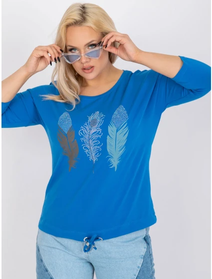 Bluzka RV BZ model 21127014 ciemny niebieski - FPrice Bluzka RV BZ model 21127014 ciemny niebieski - FPrice