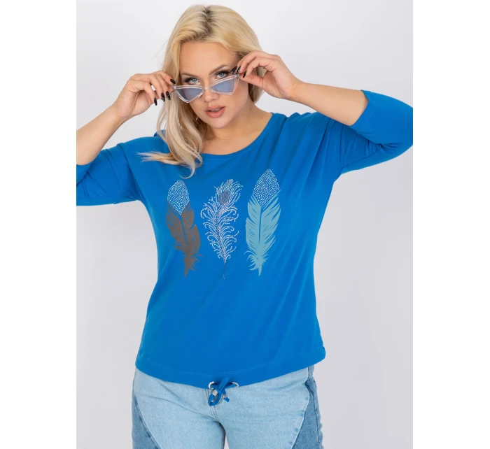 Bluzka RV BZ model 21127014 ciemny niebieski - FPrice Bluzka RV BZ model 21127014 ciemny niebieski - FPrice