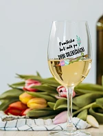 DASH HURTS MINE AFTER TWO GLASSES! - číry pohár na víno 350 ml