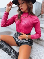 Dámský svetr s rolákem růžový Dstreet model 21971314 - FashionStreet