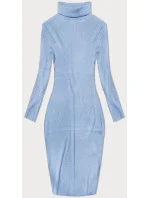 Světle modré tužkové šaty s rolákem model 20082431 - NEW COLLECTION