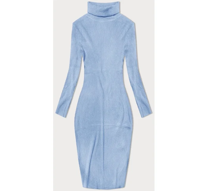 Světle modré tužkové šaty s rolákem model 20082431 - NEW COLLECTION