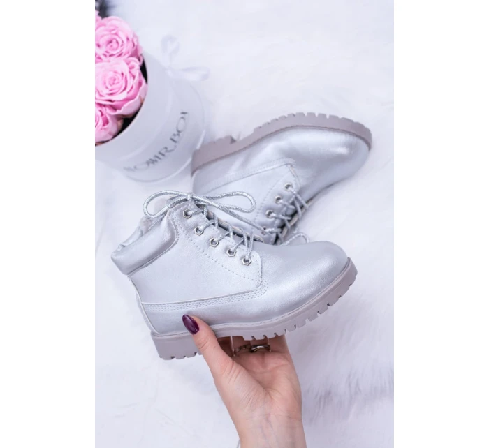 stříbrné teplé Dětské boty model 21506671 - Boto